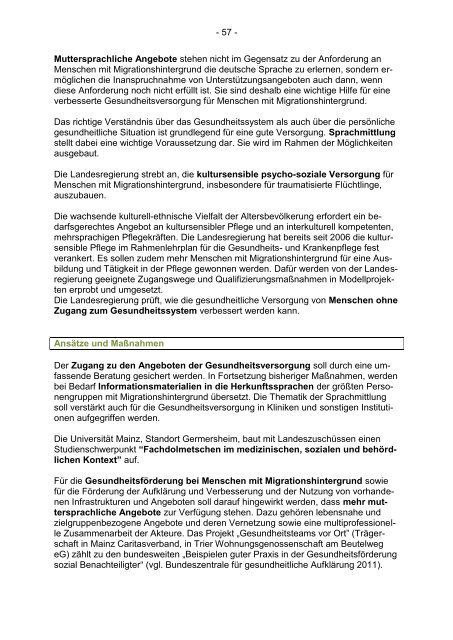 Fortschreibung des Integrationskonzepts - Ministerium für ...