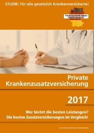 Private Krankenzusatzversicherung 2017 - Die Studie!