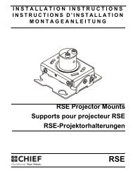 RSE INSTALLATION INSTRUCTIONS - Chief