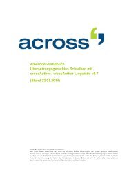 Anwender-Handbuch crossAuthor - Across