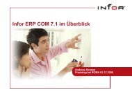 Infor ERP COM 7.1 im Ãberblick