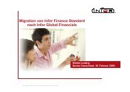 Migration von Infor Finance Standard nach Infor Global Financials