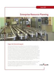 Enterprise Resource Planning - Infor