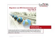 Migration von MIS Decisionware auf Infor PM 10
