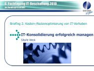 IT-Konsolidierungsvorhaben der Ã¶ffentlichen Verwaltung - INFORA ...