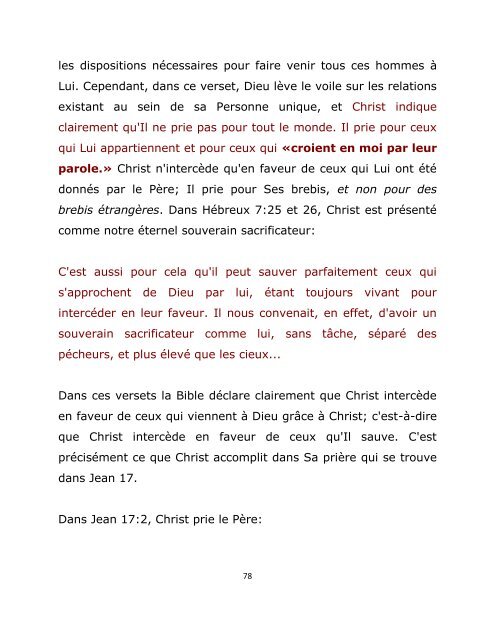 Le magnifique plan de salut de Dieu.