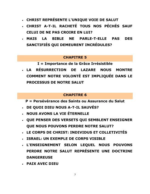 Le magnifique plan de salut de Dieu.