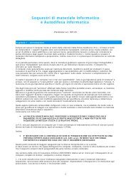 Sequestri di materiale informatico e Autodifesa ... - Isole nella Rete