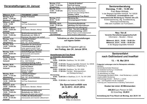 Seniorenprogramm Januar 2014 - Stadt Buxtehude