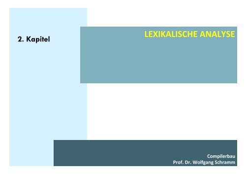 LEXIKALISCHE ANALYSE