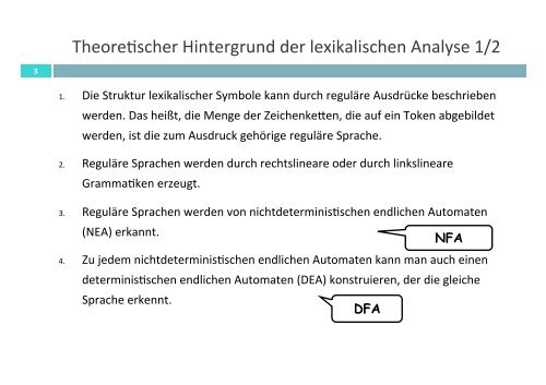 LEXIKALISCHE ANALYSE