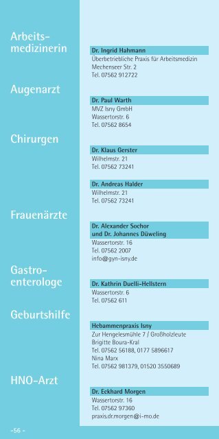 Isnyer Einkaufsführer - in Isny im Allgäu