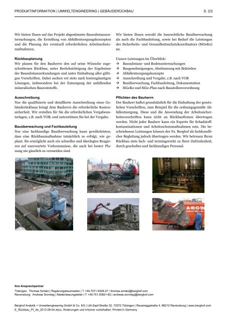 Gebäuderückbau (PDF | 1.1 MB) - Berghof