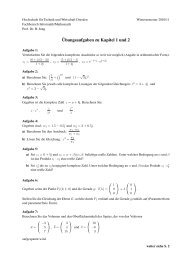 Ubungsaufgaben zu Kapitel 1 und 2 - Fakultät Informatik/Mathematik ...