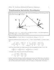 Transformation kartesischer Koordinaten K K - Fakultät Informatik ...