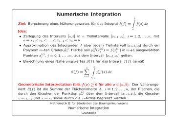 Numerische Integration - Fakultät Informatik/Mathematik