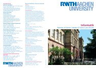 Informatik - Fachgruppe Informatik an der RWTH Aachen - RWTH ...