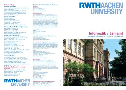 Informatikstudium an der RWTH Aachen - Fachgruppe Informatik an ...