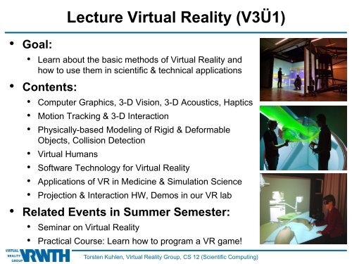 V3 Ã2, 6 ECTS - Fachgruppe Informatik an der RWTH Aachen