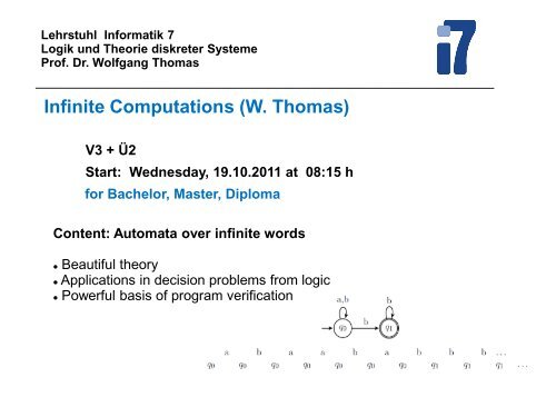 V3 Ã2, 6 ECTS - Fachgruppe Informatik an der RWTH Aachen