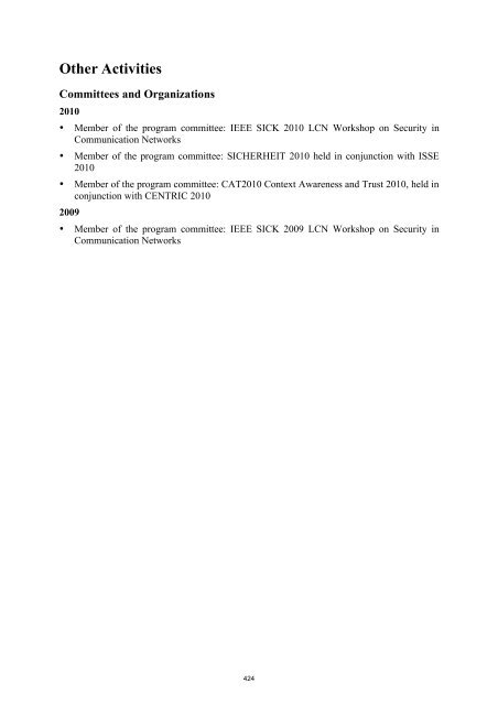 Annual Report 2010 - Fachgruppe Informatik an der RWTH Aachen ...