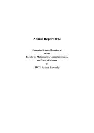 Annual Report 2012 - Fachgruppe Informatik an der RWTH Aachen ...