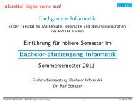 EinfÃ¼hrung Bachelor Informatik - Fachgruppe Informatik an der ...