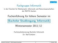 FacheinfÃ¼hrung Bachelor Informatik - Fachgruppe Informatik an der ...