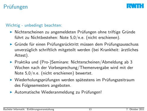 FacheinfÃ¼hrung Bachelor Informatik - Fachgruppe Informatik an der ...