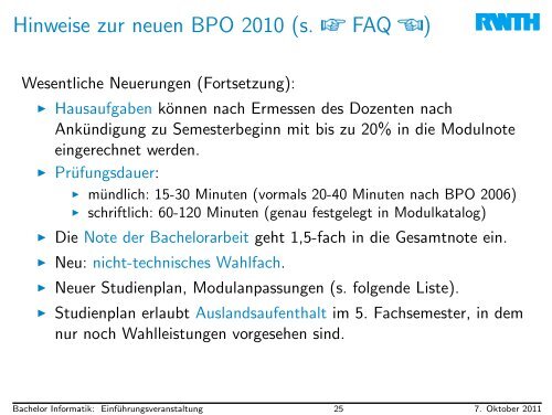 FacheinfÃ¼hrung Bachelor Informatik - Fachgruppe Informatik an der ...