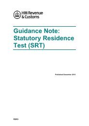 Statutory Residence Test - HM Revenue & Customs