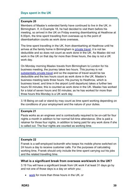 Statutory Residence Test - HM Revenue & Customs