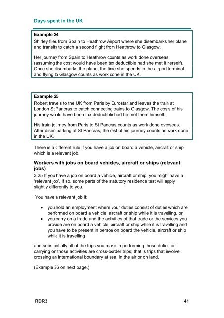 Statutory Residence Test - HM Revenue & Customs