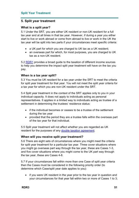 Statutory Residence Test - HM Revenue & Customs