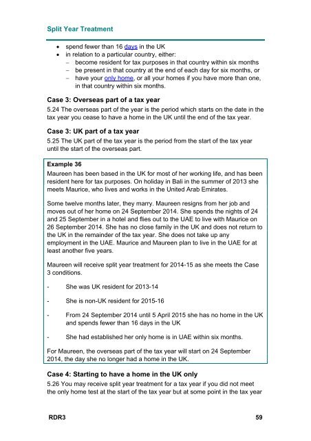 Statutory Residence Test - HM Revenue & Customs