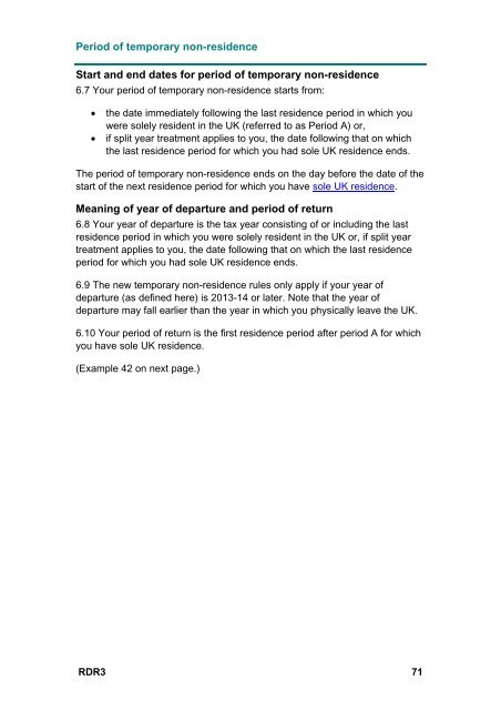 Statutory Residence Test - HM Revenue & Customs