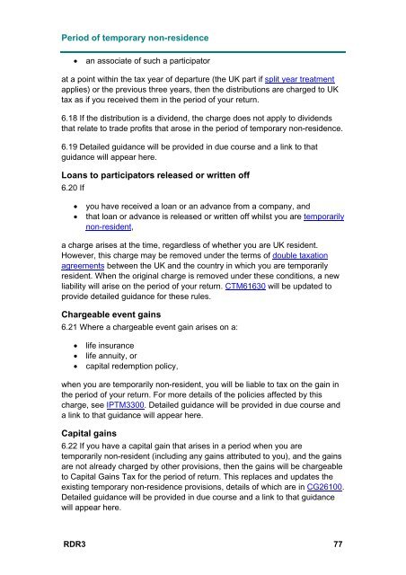 Statutory Residence Test - HM Revenue & Customs