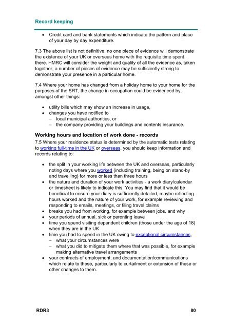 Statutory Residence Test - HM Revenue & Customs