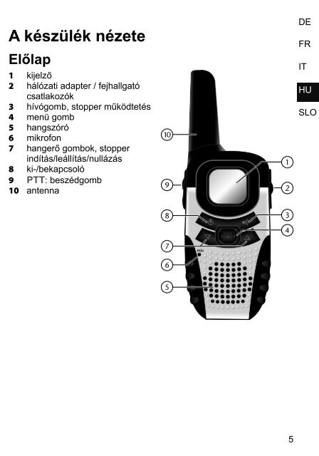 Használati utasítás Walkie Talkie Navodila za uporabo ... - Medion