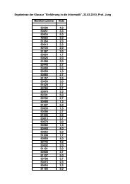 Matrikelnummer Note 50396 4,0 50951 3,3 50934 5,0 49855 5,0 ...