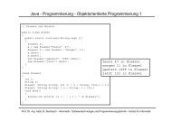 Java - Programmierung - Objektorientierte Programmierung 1