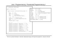 Java - Programmierung - Prozedurale Programmierung 1