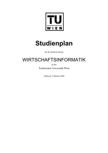 Studienplan - Fakultät für Informatik, TU Wien