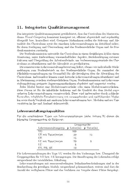 Masterstudium Visual Computing - Fakultät für Informatik, TU Wien