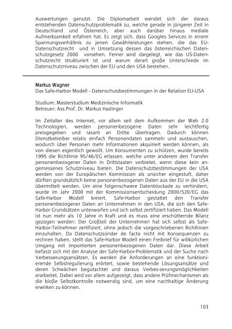 Abstract-Band - Fakultät für Informatik, TU Wien - Technische ...