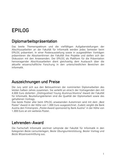 Abstract-Band - Fakultät für Informatik, TU Wien - Technische ...