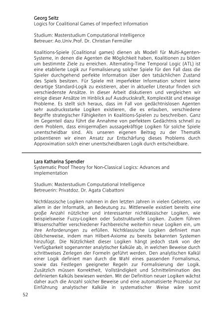 Abstract-Band - Fakultät für Informatik, TU Wien - Technische ...