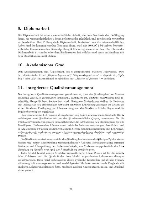 Masterstudium Business Informatics - Fakultät für Informatik, TU Wien