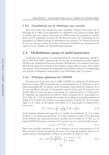 Nouveaux concepts de transmission vidéo en milieu marin pour ...