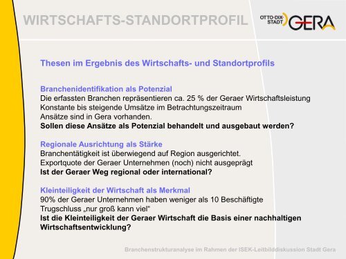 Vortrag Andrea Hortig Branchanalyse 23.04.13 - Stadt Gera